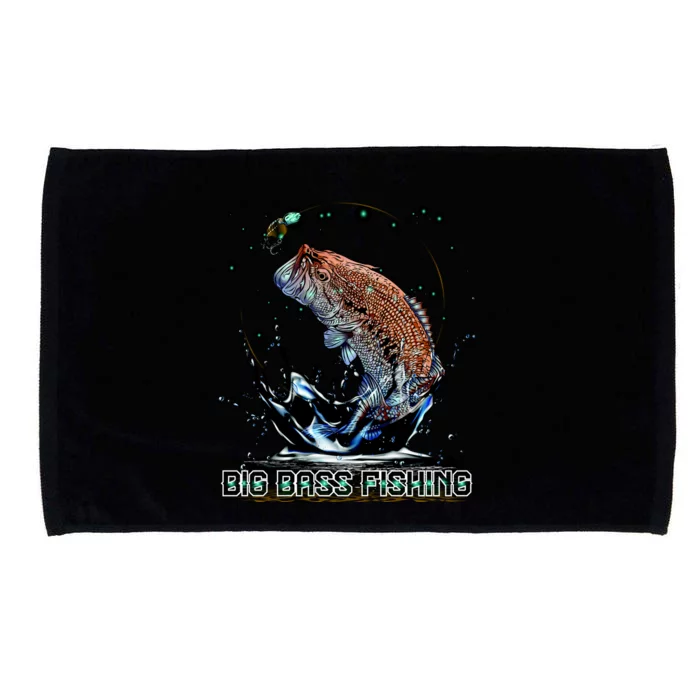 Big Bass Fishing Microfiber Hand Towel