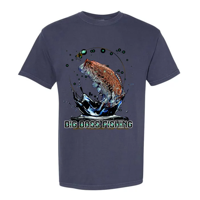 Big Bass Fishing Garment-Dyed Heavyweight T-Shirt