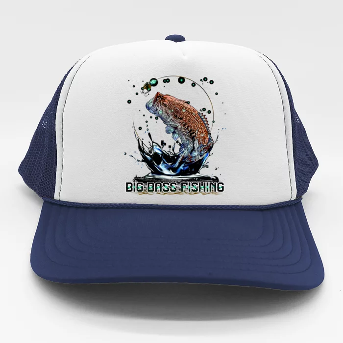 Big Bass Fishing Trucker Hat