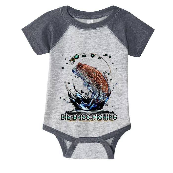 Big Bass Fishing Infant Baby Jersey Bodysuit