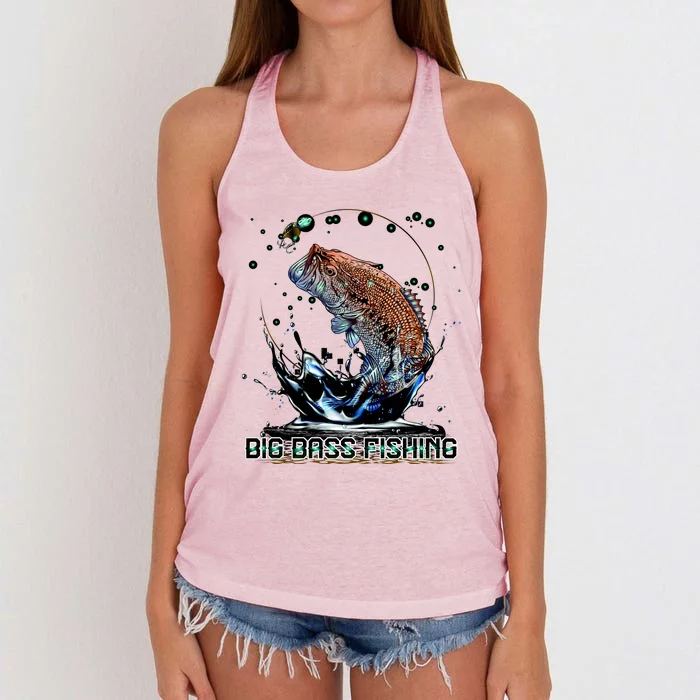 Big Bass Fishing Women's Knotted Racerback Tank