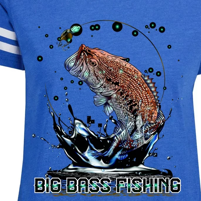 Big Bass Fishing Enza Ladies Jersey Football T-Shirt