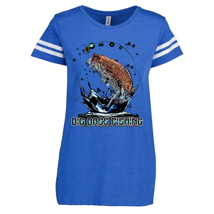 Big Bass Fishing Enza Ladies Jersey Football T-Shirt