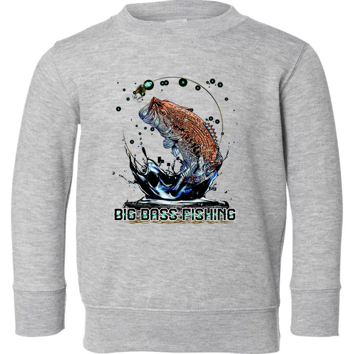 Big Bass Fishing Toddler Sweatshirt