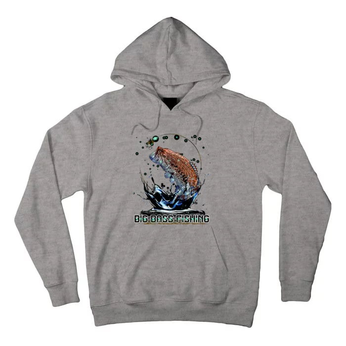 Big Bass Fishing Tall Hoodie