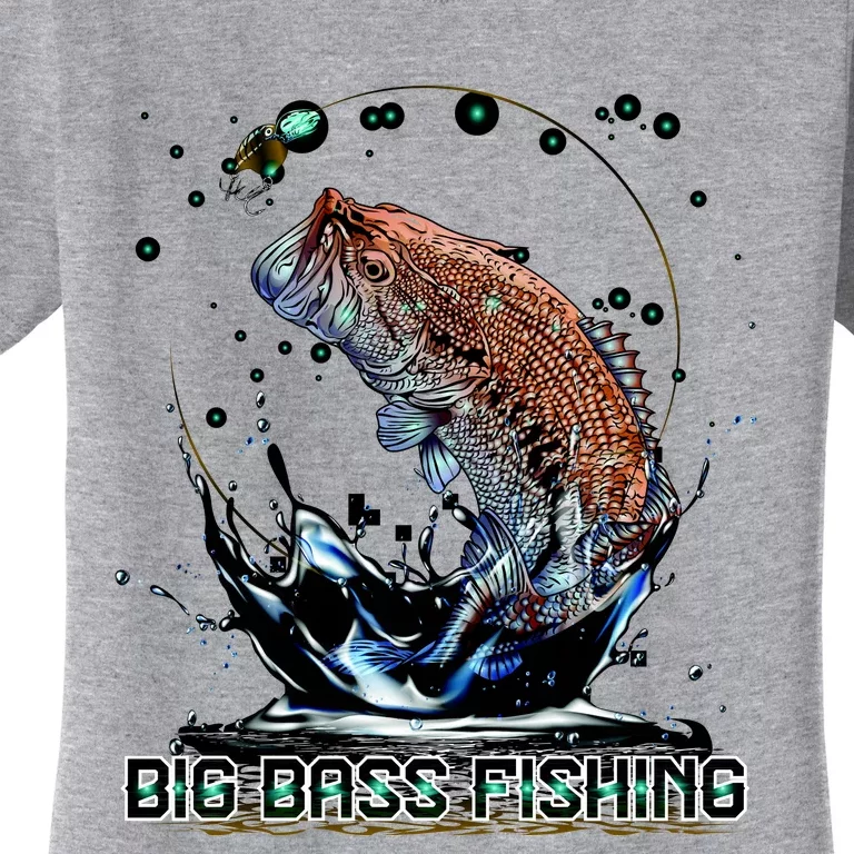 Big Bass Fishing Women's T-Shirt