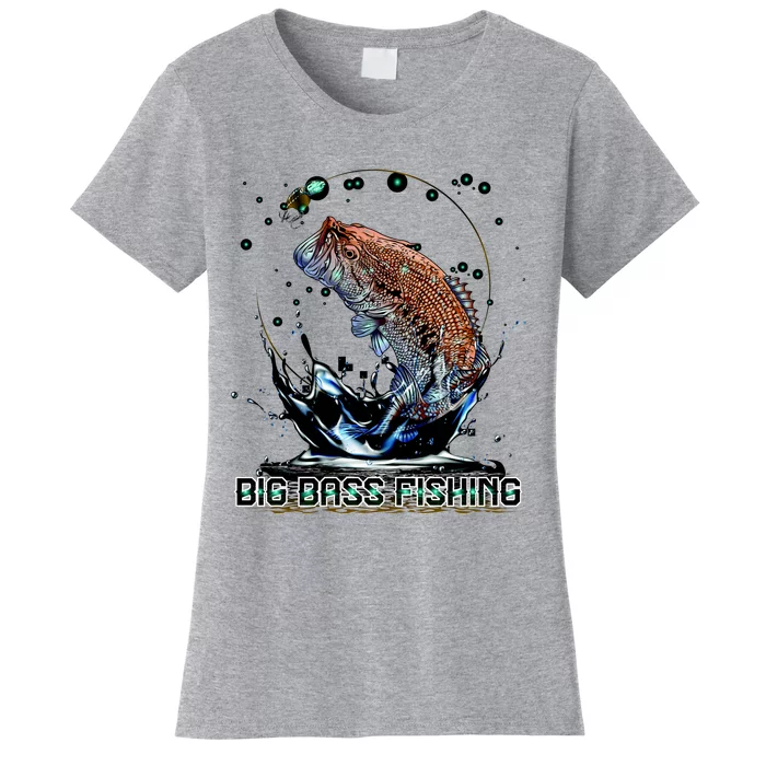 Big Bass Fishing Women's T-Shirt