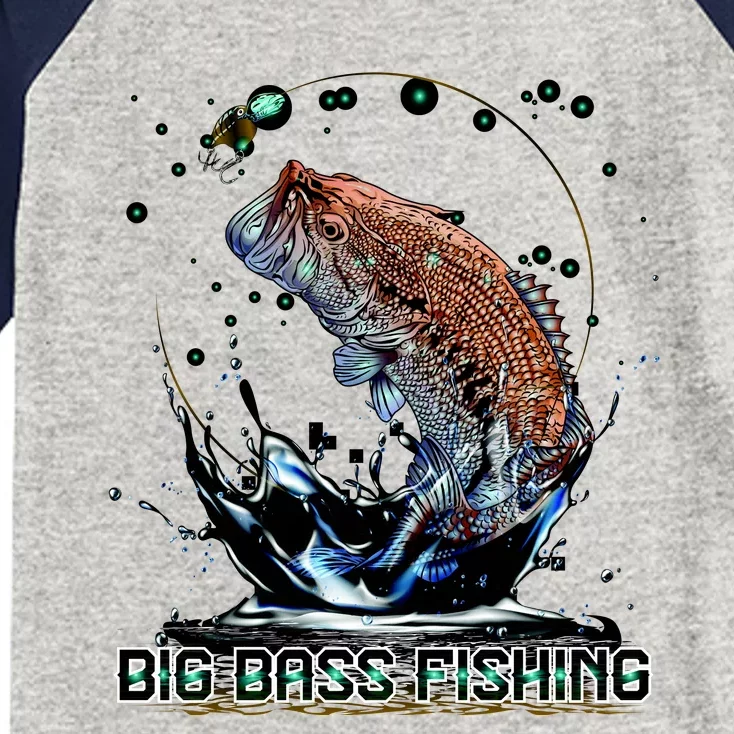 Big Bass Fishing Kids Colorblock Raglan Jersey