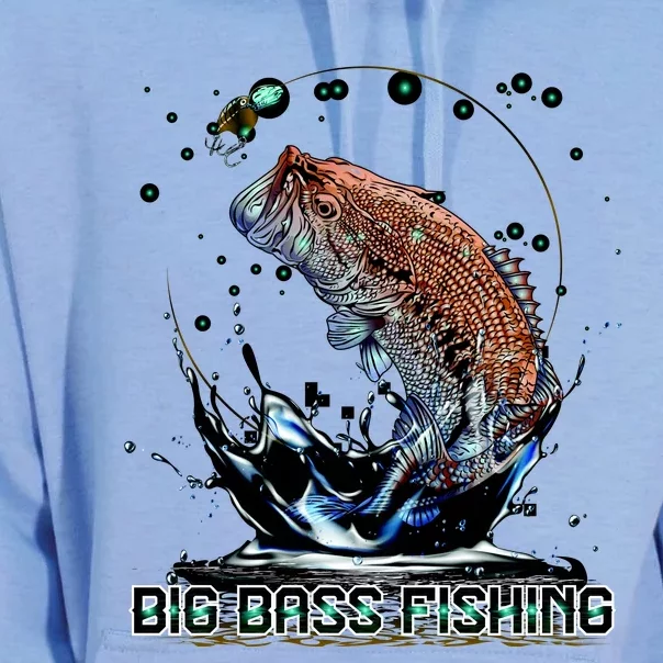 Big Bass Fishing Unisex Surf Hoodie