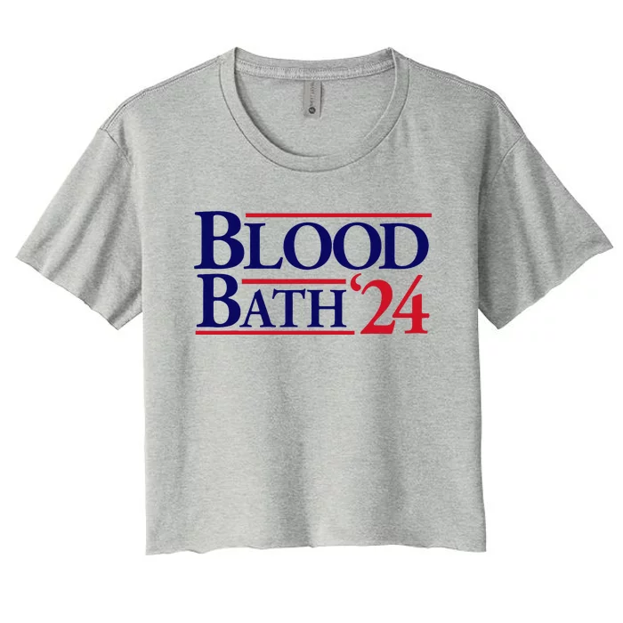 Blood Bath Funny Trump Women's Crop Top Tee