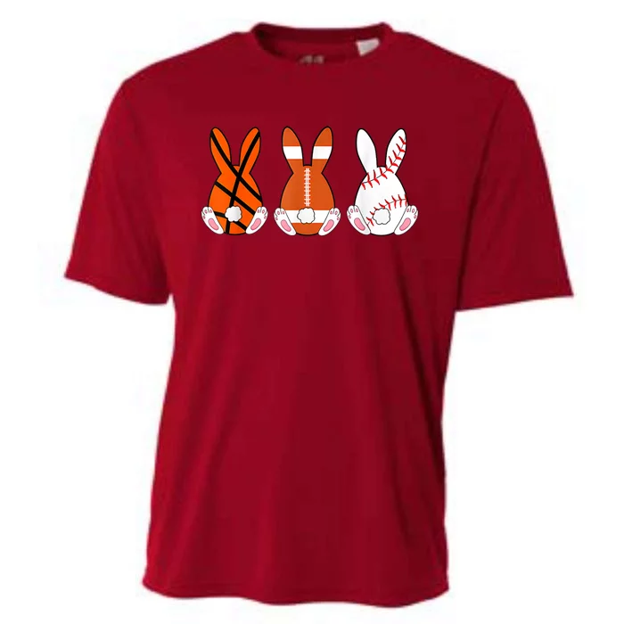 Basketball Baseball Football Sports Easter Bunny Rabbits Cooling Performance Crew T-Shirt