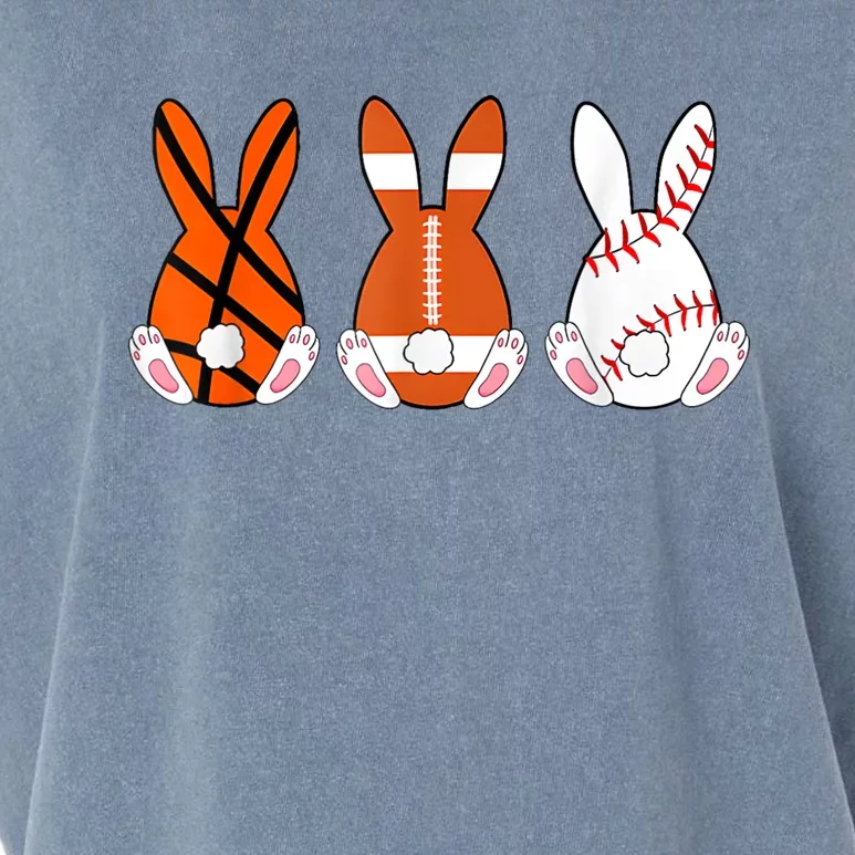 Basketball Baseball Football Sports Easter Bunny Rabbits Garment-Dyed Women's Muscle Tee