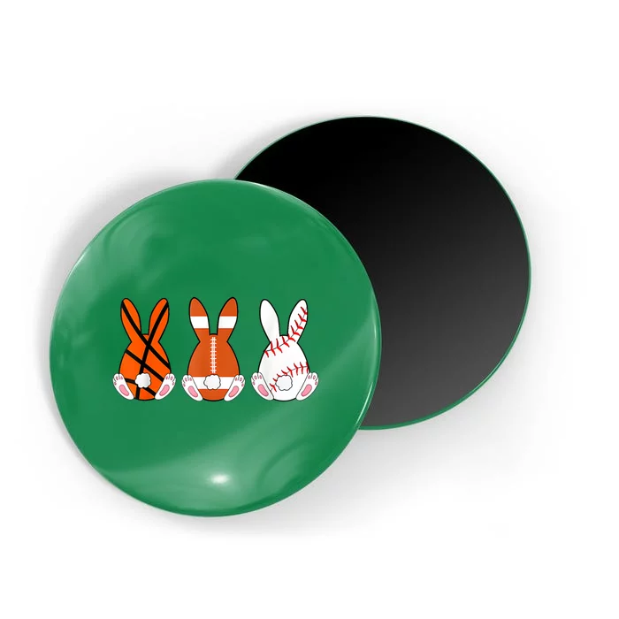 Basketball Baseball Football Sports Easter Bunny Rabbits Magnet