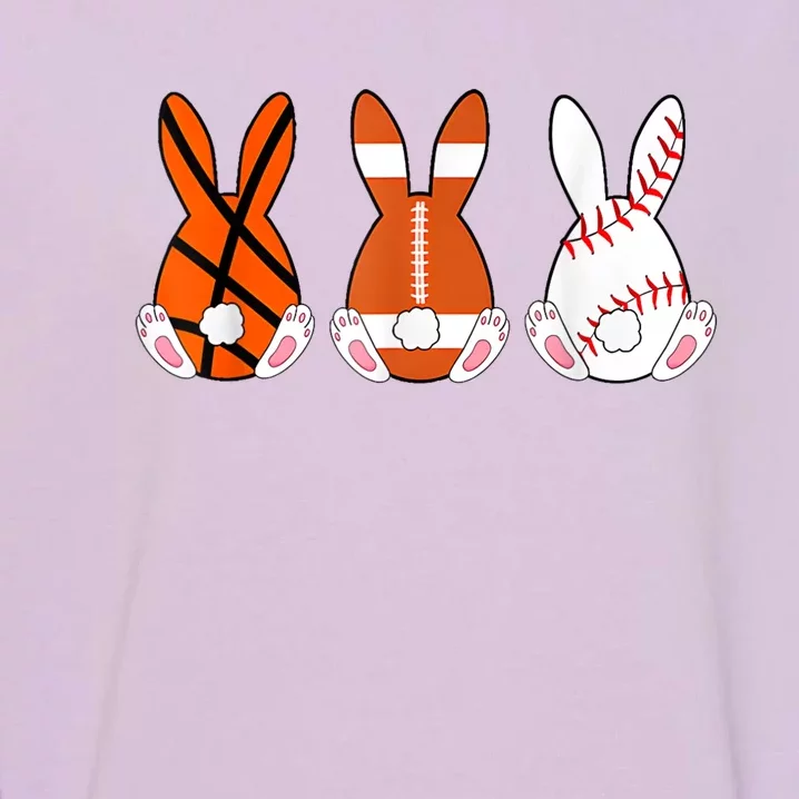 Basketball Baseball Football Sports Easter Bunny Rabbits Garment-Dyed Sweatshirt