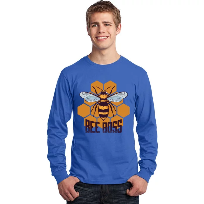 Bee Boss For Beekeepers Who Grow Bees Gift Tall Long Sleeve T-Shirt