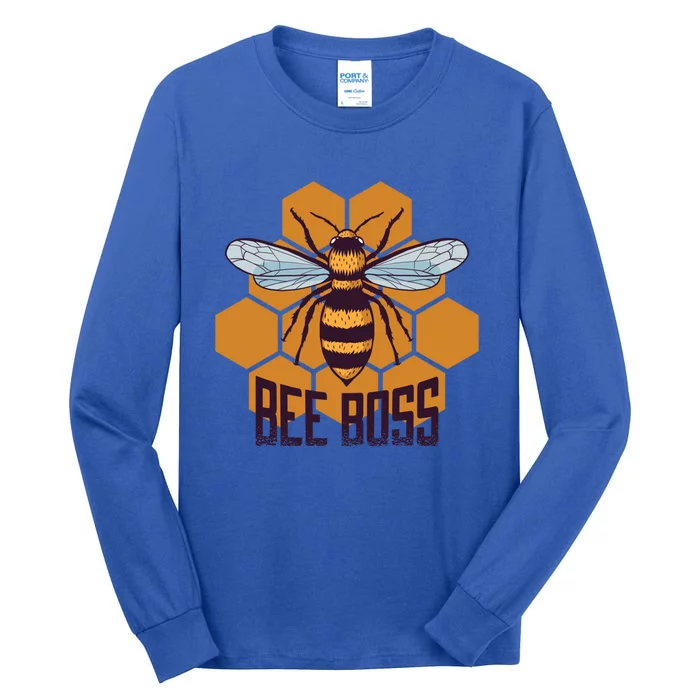 Bee Boss For Beekeepers Who Grow Bees Gift Tall Long Sleeve T-Shirt