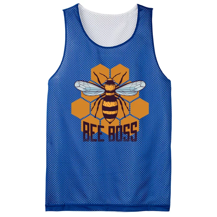 Bee Boss For Beekeepers Who Grow Bees Gift Mesh Reversible Basketball Jersey Tank