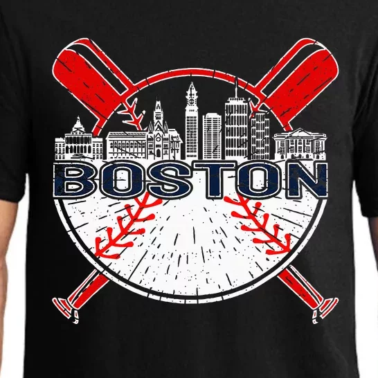 Boston Baseball For And Women Pajama Set