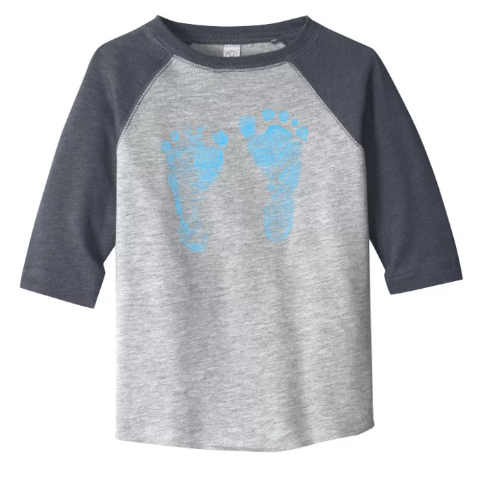 Blue Baby Footprints. Adorable Baby Feet Perfect For New Baby Boy Toddler Fine Jersey T-Shirt