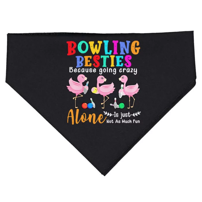 Bowling Besties Funny Best Friend USA-Made Doggie Bandana