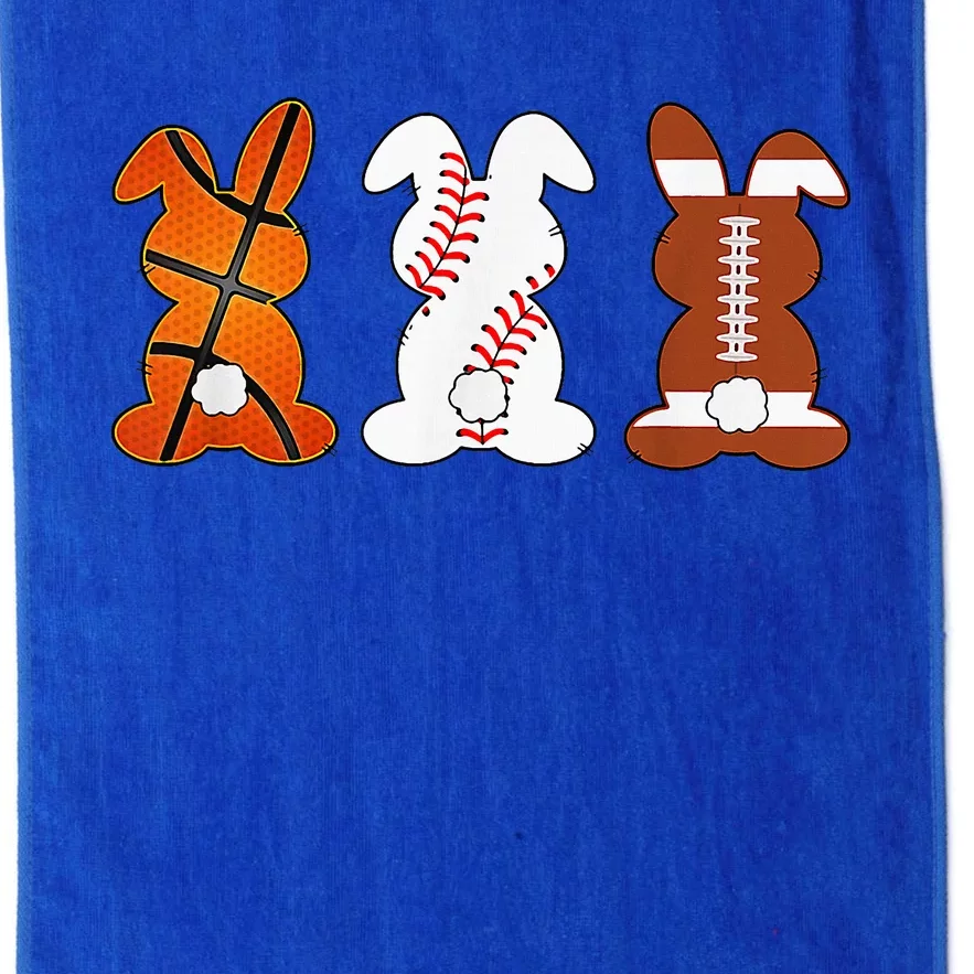 Basketball Baseball Football Sports Easter Bunny Rabbits Platinum Collection Golf Towel