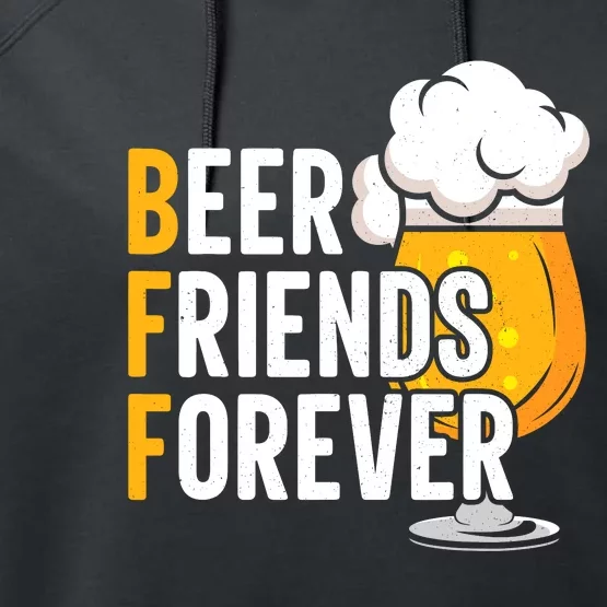 BFF Beer Friends Forever Happy Oktoberfest Performance Fleece Hoodie