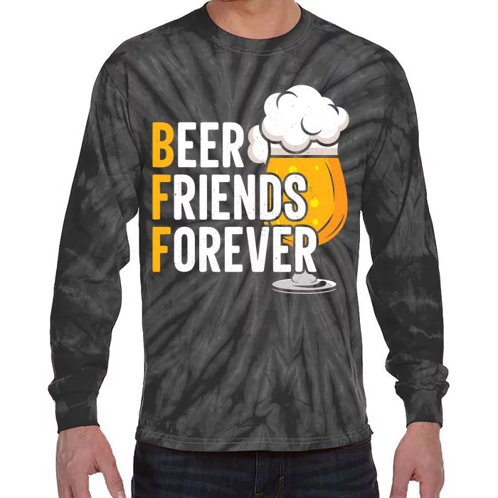 BFF Beer Friends Forever Happy Oktoberfest Tie-Dye Long Sleeve Shirt