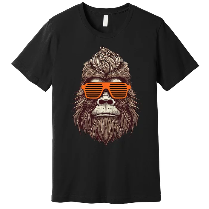 Bigfoot Birthday for Cool Striped Animal Theme Party Premium T-Shirt