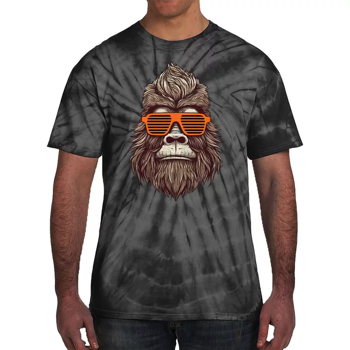 Bigfoot Birthday for Cool Striped Animal Theme Party Tie-Dye T-Shirt