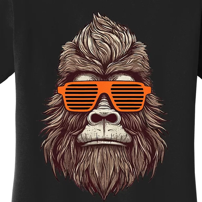 Bigfoot Birthday for Cool Striped Animal Theme Party Women's T-Shirt