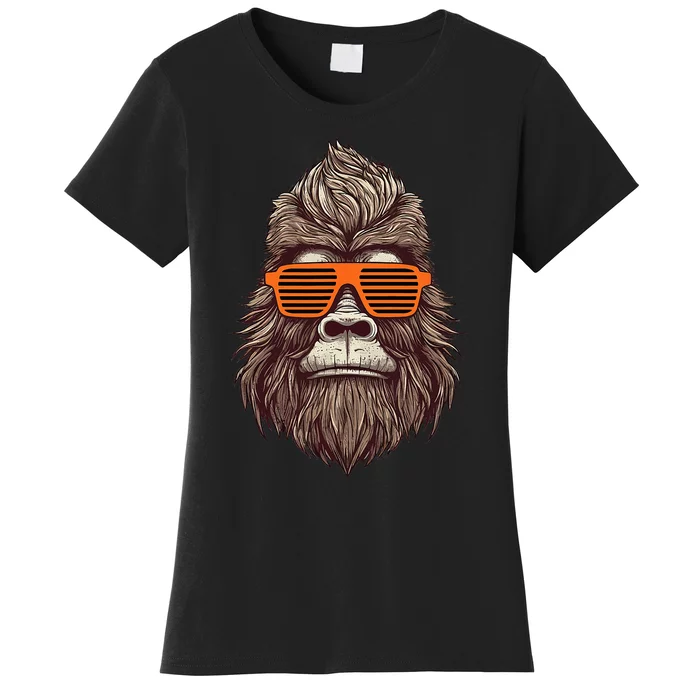 Bigfoot Birthday for Cool Striped Animal Theme Party Women's T-Shirt