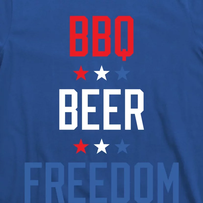 Bbq Beer Freedom Fourth Of July Independence Day Barbecue Cool Gift T-Shirt