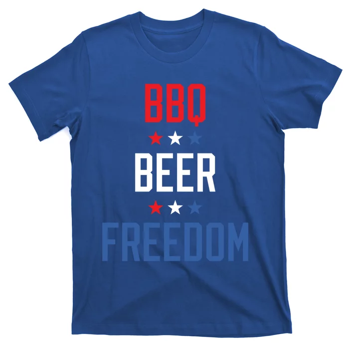 Bbq Beer Freedom Fourth Of July Independence Day Barbecue Cool Gift T-Shirt