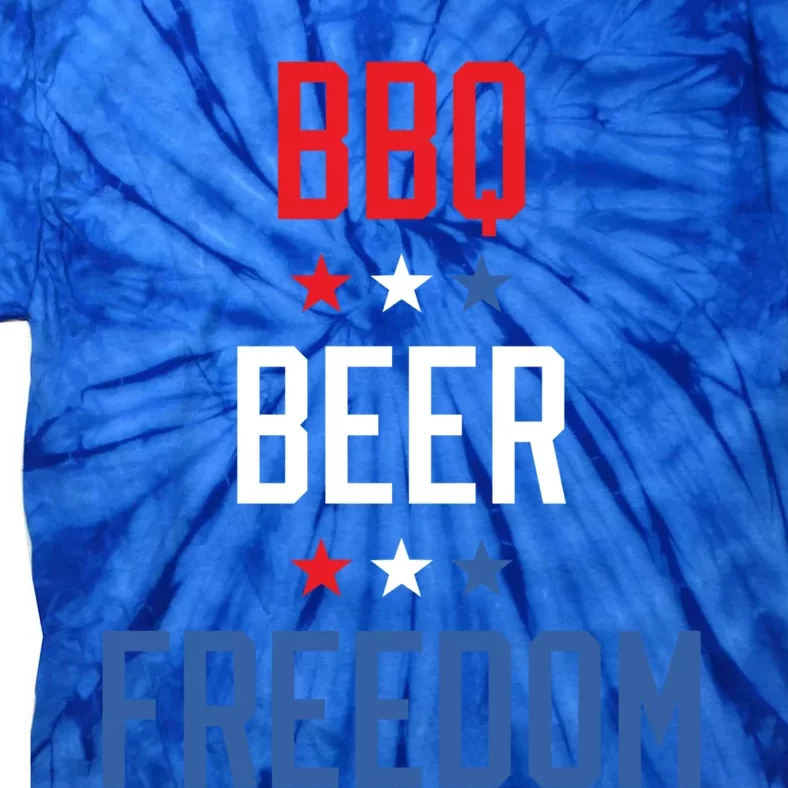 Bbq Beer Freedom Fourth Of July Independence Day Barbecue Cool Gift Tie-Dye T-Shirt