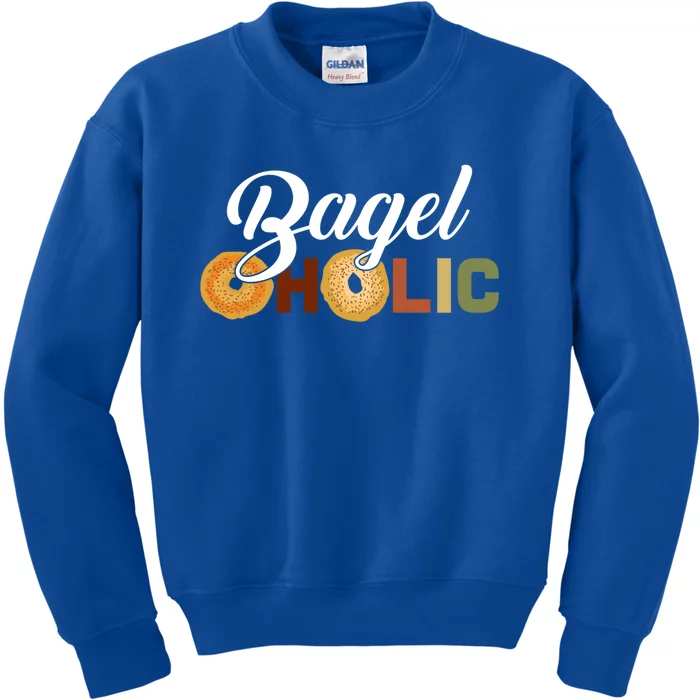 Bageloholic Bagel Food Lover Funny Bagel Day Saying Cool Gift Kids Sweatshirt