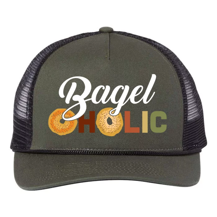 Bageloholic Bagel Food Lover Funny Bagel Day Saying Cool Gift Retro Rope Trucker Hat Cap