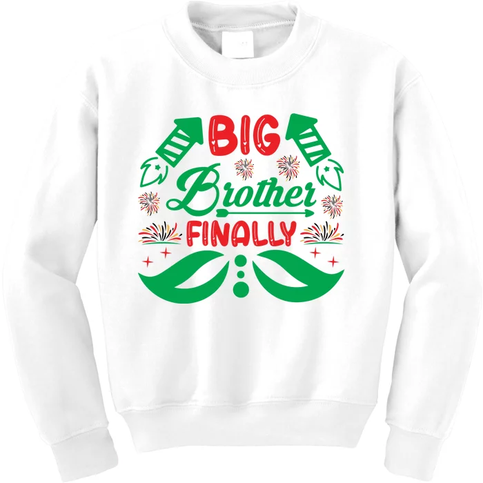 Big Brother Finally Kids Sweatshirt