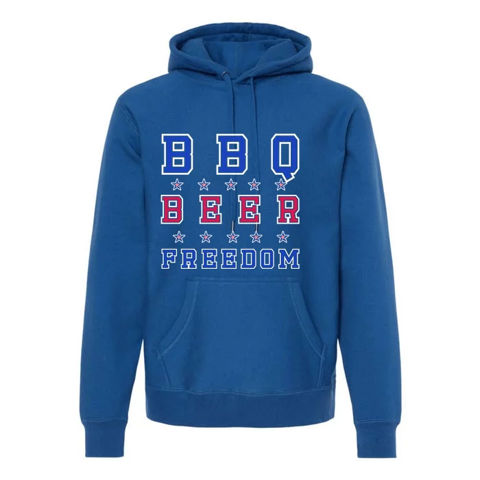 Bbq Beer Freedom Gift Premium Hoodie