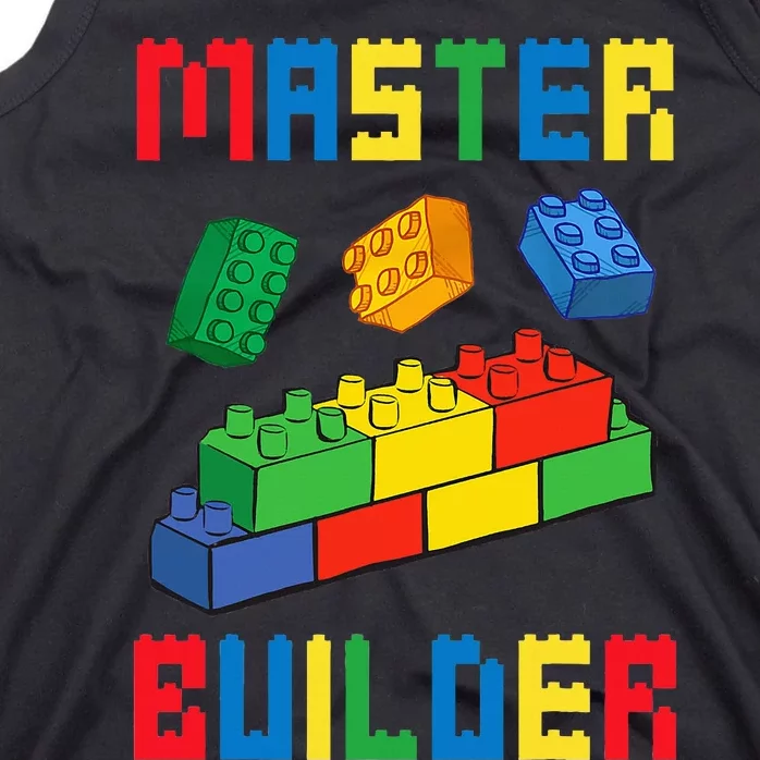 Brick Builder Funny Blocks Building Master Builder Tank Top