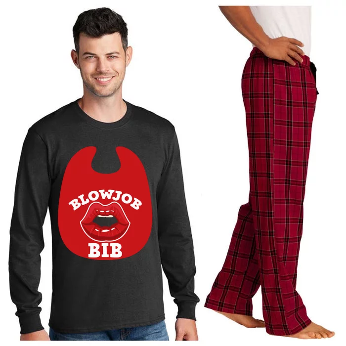 Blowjob Bib Funny Adult Women Dirty Humor Blowjob Bib Long Sleeve Pajama Set