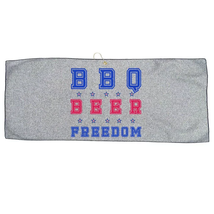 Bbq Beer Freedom Gift Large Microfiber Waffle Golf Towel