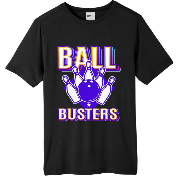 Ball Busters Funny Bowling Design Bowling League ChromaSoft Performance T-Shirt