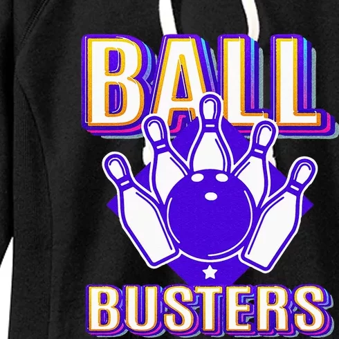 Ball Busters Funny Bowling Design Bowling League Women's Fleece Hoodie