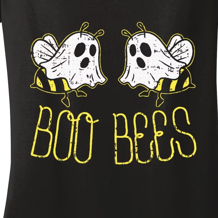 Boo Bees Funny Couples Halloween Costume For Adult Her Women's V-Neck T-Shirt