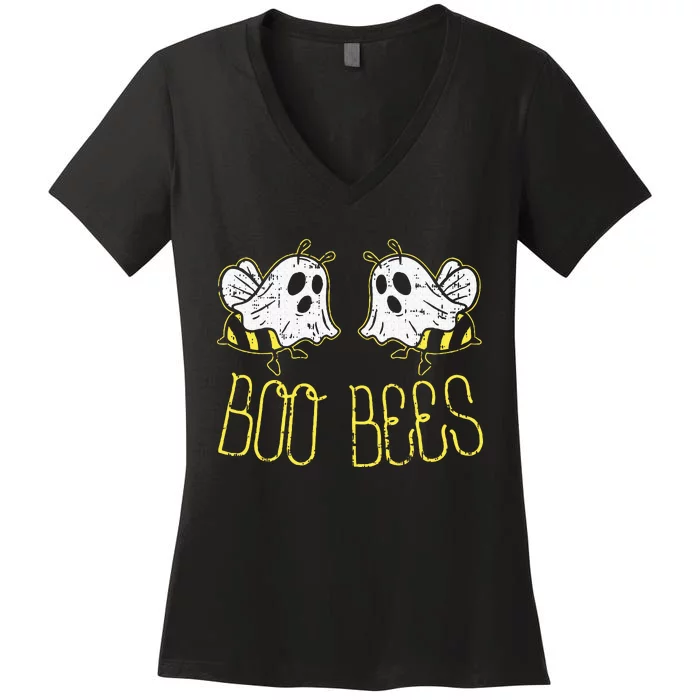 Boo Bees Funny Couples Halloween Costume For Adult Her Women's V-Neck T-Shirt