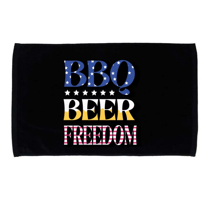 Bbq Beer Freedom 4th Of July America Pariotic Usa Party Cute Gift Microfiber Hand Towel