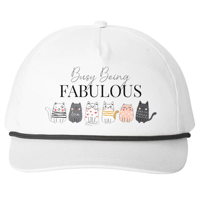 Busy Being Fabulous Snapback Five-Panel Rope Hat