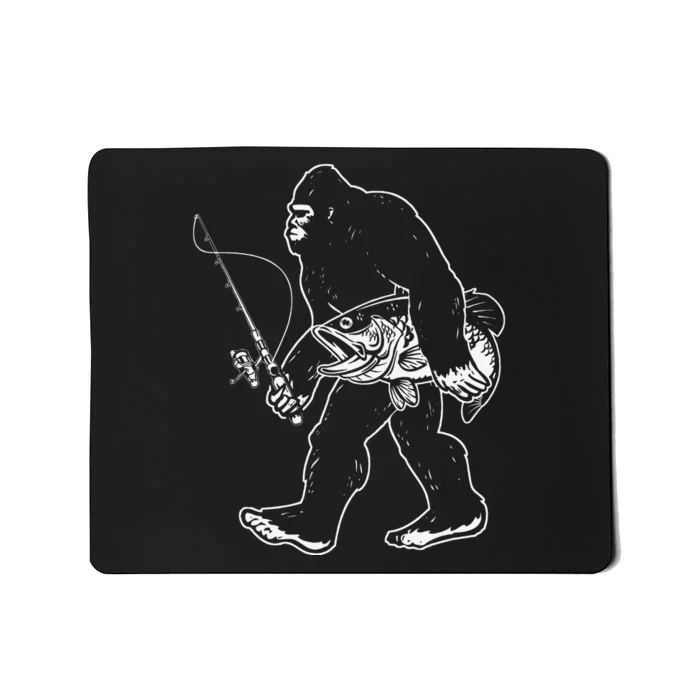 Bigfoot Bass Fishing Gear Sasquatch Mousepad