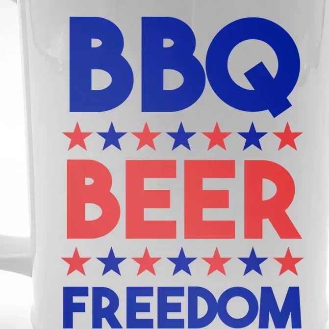 Bbq Beer Freedom 4th Of July Summer Party Gift America Usa Great Gift Front & Back Beer Stein