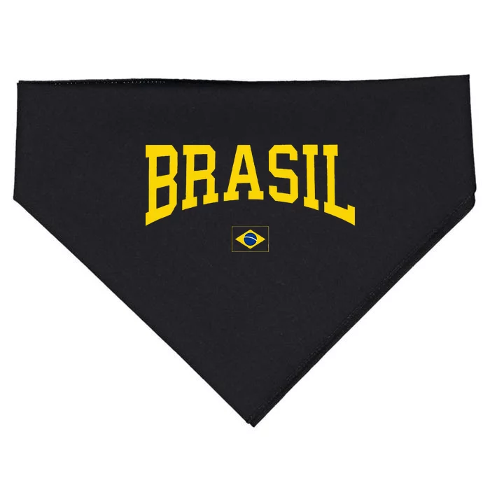 Brasil Brazilian Flag Green USA-Made Doggie Bandana